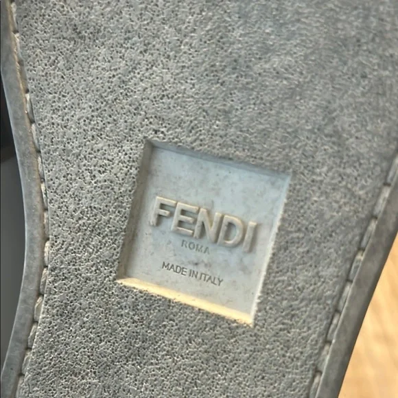 Fendi White and Brown Monogram Sneakers - Picture 5 of 6
